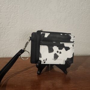 Bostanten Brand Black and White Key Chain ID Wristlet